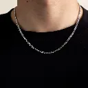 Stainless Steel 4mm Curb Chain Necklace - Tarnish Resistant.webp