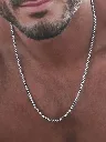 1pc Classic Men's Stainless Steel Chain Necklace Round Box Chain Wide 4mm Square Pearl Chain Accessories  Dating Party Banquet Jewelry.webp