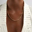 14k Design Necklace _ Thick Twirl Pattern Chain Necklace _ 14k _ Etsy.webp