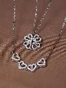 1pcs Fashionable And Elegant Titanium Steel Four-Leaf Clover Love Pendant Necklace Suitable For Women'S Daily Party Wear.webp