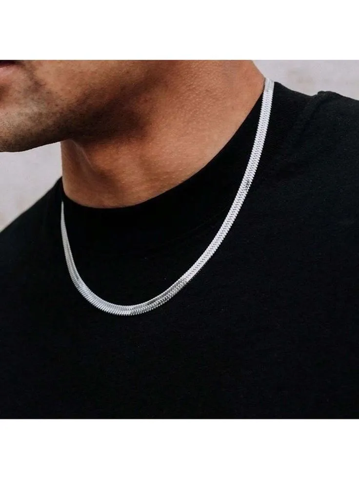 Men’s Silver Snake Chain Necklace