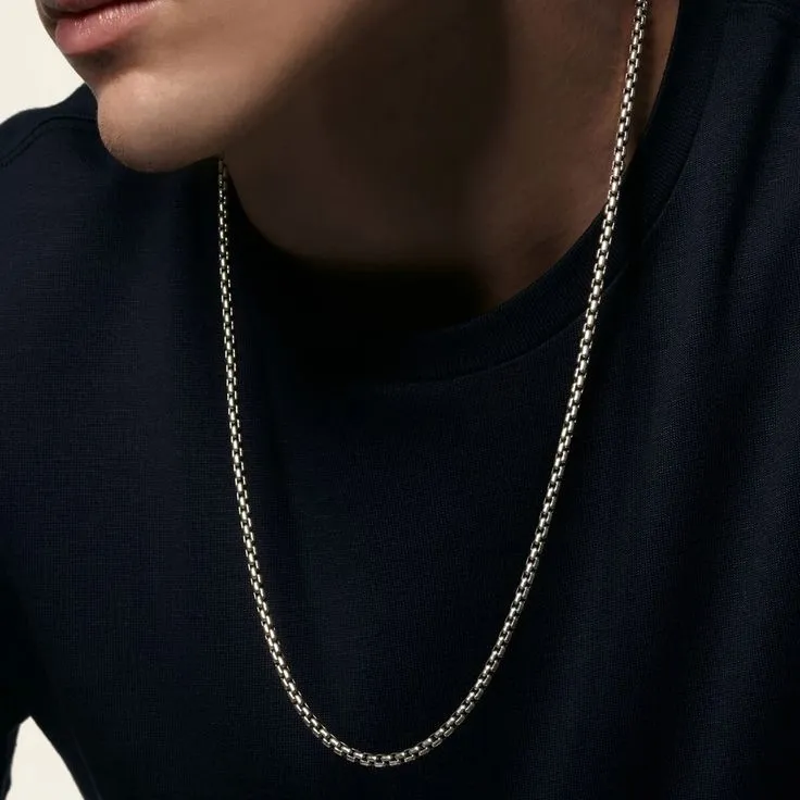 Men’s Classic Box Silver Chain