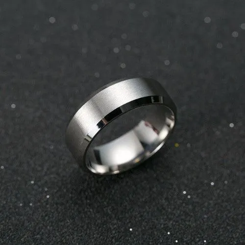 Men’s Classic Silver Titanium Ring