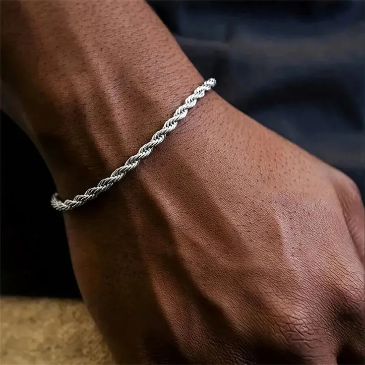 Silver Rope Bracelet