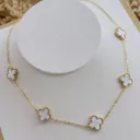 Ivory Clover Motif Choker