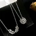 2-in-1 Magnetic Four-Leaf Clover & Heart Pendant Necklace