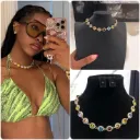 Rainbow Crystal Choker Necklace